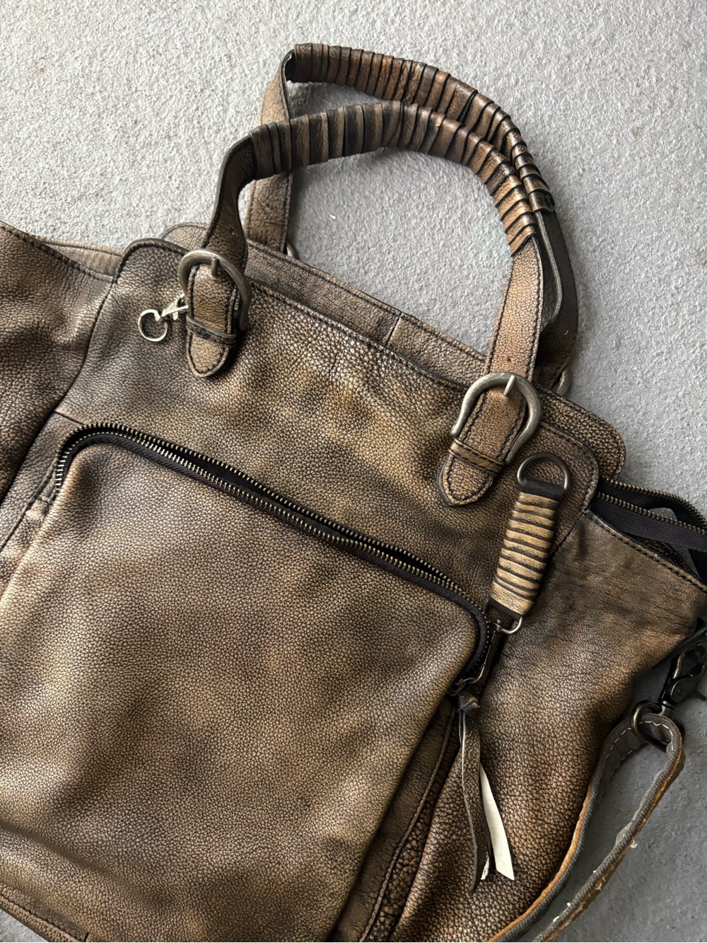 We The Free Rover Leather Tote in Bark🔥 Rare! free people - Picture 9 of 16